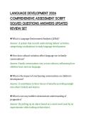 LANGUAGE DEVELOPMENT 2026&NewLine;COMPREHENSIVE ASSESSMENT SCRIPT&NewLine;SOLVED QUESTIONS ANSWERS UPDATED&NewLine;REVIEW SET