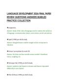 LANGUAGE DEVELOPMENT 2026 FINAL PAPER&NewLine;REVIEW QUESTIONS ANSWERS BUNDLED&NewLine;PRACTICE COLLECTION