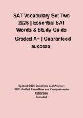 SAT Vocabulary Set Two 2026 &vert; Essential SAT Words & Study Guide