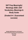 SAT Prep Meaningful Wordings 2026 &vert; SAT Vocabulary&comma; Meanings & Study Guide