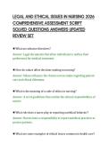 LEGAL AND ETHICAL ISSUES IN NURSING 2026&NewLine;COMPREHENSIVE ASSESSMENT SCRIPT&NewLine;SOLVED QUESTIONS ANSWERS UPDATED&NewLine;REVIEW SET