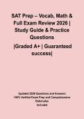 SAT Prep &ndash; Vocab&comma; Math & Full Exam Review 2026 &vert; Study Guide & Practice Questions