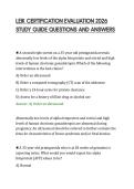 LEIK CERTIFICATION EVALUATION 2026&NewLine;STUDY GUIDE QUESTIONS AND ANSWERS