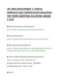 LIFE SPAN DEVELOPMENT A TOPICAL&NewLine;APPROACH 2026 CERTIFICATION EVALUATION&NewLine;TEST PAPER QUESTIONS SOLUTIONS GRADED&NewLine;A PLUS&NewLine;