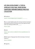 LIFE SPAN DEVELOPMENT A TOPICAL&NewLine;APPROACH 2026 FINAL PAPER REVIEW&NewLine;QUESTIONS ANSWERS BUNDLED PRACTICE&NewLine;COLLECTION