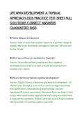 LIFE SPAN DEVELOPMENT A TOPICAL&NewLine;APPROACH 2026 PRACTICE TEST SHEET FULL&NewLine;SOLUTIONS CORRECT ANSWERS&NewLine;GUARANTEED PASS&NewLine;