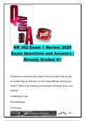 NR 302 Exam 1 Review 2026 &vert; 100&plus; Practice Questions and Answers &vert; Health Assessment&comma; Therapeutic Communication&comma; Cultural Competence & Mental Status Examination &vert; Chamberlain University Nursing