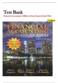 Test Bank for Financial Accounting for MBAs 8th Edition Easton &ndash; 1&comma;000&plus; Exam Questions with Answers & Rationales