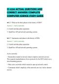 CS 6250 ACTUAL QUESTIONS AND&NewLine;CORRECT ANSWERS COMPLETE&NewLine;COMPUTER SCIENCE STUDY GUIDE