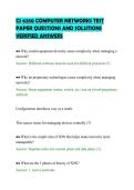 CS 6250 COMPUTER NETWORKS TEST&NewLine;PAPER QUESTIONS AND SOLUTIONS&NewLine;VERIFIED ANSWERS