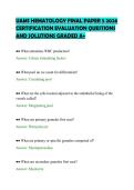 UAMS HEMATOLOGY FINAL PAPER 5 2026&NewLine;CERTIFICATION EVALUATION QUESTIONS&NewLine;AND SOLUTIONS GRADED A&plus;