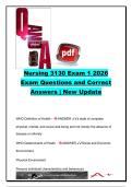 NURSING 3130 Exam 1 Study Guide &vert; 300&plus; Practice Questions and Answers &vert; Public Health Nursing&comma; Epidemiology&comma; Community Health&comma; Cultural Competence & Disease Prevention