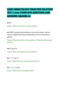 UAMS HEMATOLOGY PRACTICE SOLUTION&NewLine;TEST 5 2026 COMPLETE QUESTIONS AND&NewLine;ANSWERS GRADED A&plus;