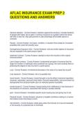 AFLAC INSURANCE EXAM PREP 2 QUESTIONS AND ANSWERS