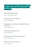 UAMS HEMATOLOGY STUDY GUIDE 5 2026&NewLine;TEST PAPER QUESTIONS AND SOLUTIONS&NewLine;GRADED A&plus;