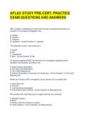 AFLAC STUDY PRE-CERT&period; PRACTICE EXAM QUESTIONS AND ANSWERS