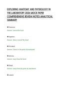 EXPLORING ANATOMY AND PHYSIOLOGY IN&NewLine;THE LABORATORY 2026 MOCK PAPER&NewLine;COMPREHENSIVE REVIEW NOTES ANALYTICAL&NewLine;SUMMARY