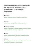 EXPLORING ANATOMY AND PHYSIOLOGY IN&NewLine;THE LABORATORY 2026 STUDY GUIDE&NewLine;REVISION SHEET CORE CONCEPT&NewLine;BREAKDOWN
