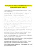 Cleaning Test with all Correct & 100&percnt; Verified Answers &vert;Latest Version &vert;Already Graded A&plus;