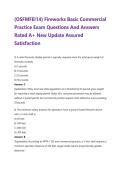 &lpar;OSFMFEI14&rpar; Fireworks Basic Commercial&NewLine;Practice Exam Questions And Answers&NewLine;Rated A&plus; New Update Assured&NewLine;Satisfaction