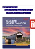 Solution Manual for Canadian Income Taxation 26th Edition by William Buckwold&comma; Joan Kitunen&comma; Matthew Roman&comma; Abraham Iqbal &vert; Complete Solution &vert; Guide A&plus;&period;
