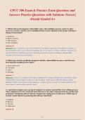 CPCU 500 Exam & Practice Exam Questions and&NewLine;Answers Practice Questions with Solutions Newest &vert;&NewLine;Already Graded A&plus;