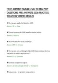 FDOT ASPHALT PAVING LEVEL 2 EXAM PREP&NewLine;QUESTIONS AND ANSWERS 2026 PRACTICE&NewLine;SOLUTION VERIFIED RESULTS