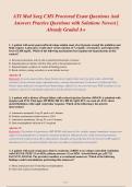 ATI Med Surg CMS Proctored Exam Questions And&NewLine;Answers Practice Questions with Solutions Newest &vert;&NewLine;Already Graded A&plus;
