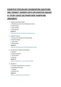 COGNITIVE PSYCHOLOGY EXAMINATION QUESTIONS &NewLine;AND CORRECT ANSWER WITH EXPLANATION GRADED &NewLine;A&plus; STUDY GUIDE