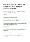FDOT EXAM 3 2026 ROAD CONSTRUCTION&NewLine;AND MATERIALS REVIEW QUESTIONS&NewLine;ANSWERS VERIFIED GUIDE