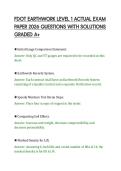 FDOT EARTHWORK LEVEL 1 ACTUAL EXAM&NewLine;PAPER 2026 QUESTIONS WITH SOLUTIONS&NewLine;GRADED A&plus;