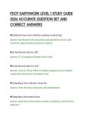 FDOT EARTHWORK LEVEL 1 STUDY GUIDE&NewLine;2026 ACCURATE QUESTION SET AND&NewLine;CORRECT ANSWERS