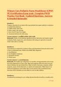 Primary Care Pediatric Nurse Practitioner &lpar;CPNP-PC&rpar; Certification Exam 2026 &vert; Complete PNCB Practice Test Bank &vert; 165 Updated Questions&comma; Answers & Detailed Rationales