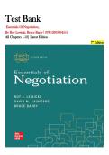 Test Bank Essentials of Negotiation 7th Edition by Roy J&period; Lewicki&comma; Bruce Barry & David M&period; Saunders Chapters 1&ndash;12 Complete Questions and Answers ISBN 9781260399455