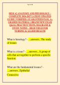 HESI A2 ANATOMY AND PHYSIOLOGY 2026-2027 &vert; VERIFIED 150&plus; Q&A &vert; BRAND NEW LATEST UPDATED &vert; A&plus; GUARANTEED PASS &vert; NURSING ENTRANCE EXAM PREP 