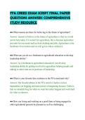 FFA CREED EXAM SCRIPT FINAL PAPER&NewLine;QUESTIONS ANSWERS COMPREHENSIVE&NewLine;STUDY RESOURCE