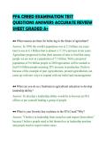 FFA CREED EXAMINATION TEST&NewLine;QUESTIONS ANSWERS ACCURATE REVIEW&NewLine;SHEET GRADED A&plus;