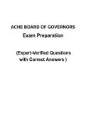 Exam Preparation for ACHE Board of Governors 2026-2027 Edition &vert; Healthcare Management Certification Study Guide & Practice Questions
