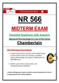 NR 566 &lpar;Midterm & Final Exams&rpar; &ndash; Chamberlain Package Bundle &lpar;PDF&rpar;