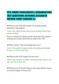 FFA CREED PARAGRAPH 4 EXAMINATION&NewLine;TEST QUESTIONS ANSWERS ACCURATE&NewLine;REVIEW SHEET GRADED A&plus;