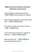 ISSA Corrective Exercise Final Exam &vert; Practice Questions & Answers &vert; Certification Study Guide