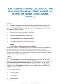 NURS 6550 Final Exam Prep 2027 &vert; 100 Practice Questions & Answers &vert; Walden Nursing Study Guide