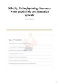 NR-283 Pathophysiology Summary Notes &lpar;2026&rpar; &vert; High-Yield Complete Course Guide & Quick Revision Summary