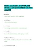 FIN 420 EXAM 1 COST OF CAPITAL AND&NewLine;LEVERAGE CONCEPTS PROBLEM SET WITH&NewLine;ANSWERS