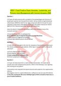 NR511 Final Practice Exam Anemias&comma; Leukemias&comma; and Primary Care Management with Correct Answers 2026