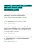 UCANPASS STUDY SHEET 2026 TEST PAPER&NewLine;QUESTIONS AND SOLUTIONS&NewLine;GUARANTEED TO PASS&NewLine;