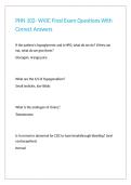 PHN 102- WVJC Final Exam Questions With Correct Answers