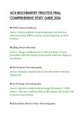 ACS BIOCHEMISTRY PRACTICE FINAL &NewLine;COMPREHENSIVE STUDY GUIDE 2026 