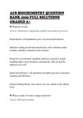 ACS BIOCHEMISTRY QUESTION &NewLine;BANK 2026 FULL SOLUTIONS &NewLine;GRADED A&plus;