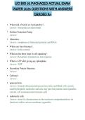 UCI BIO 93 PACKAGED ACTUAL EXAM&NewLine;PAPER 2026 QUESTIONS WITH ANSWERS&NewLine;GRADED A&plus;